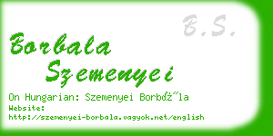 borbala szemenyei business card